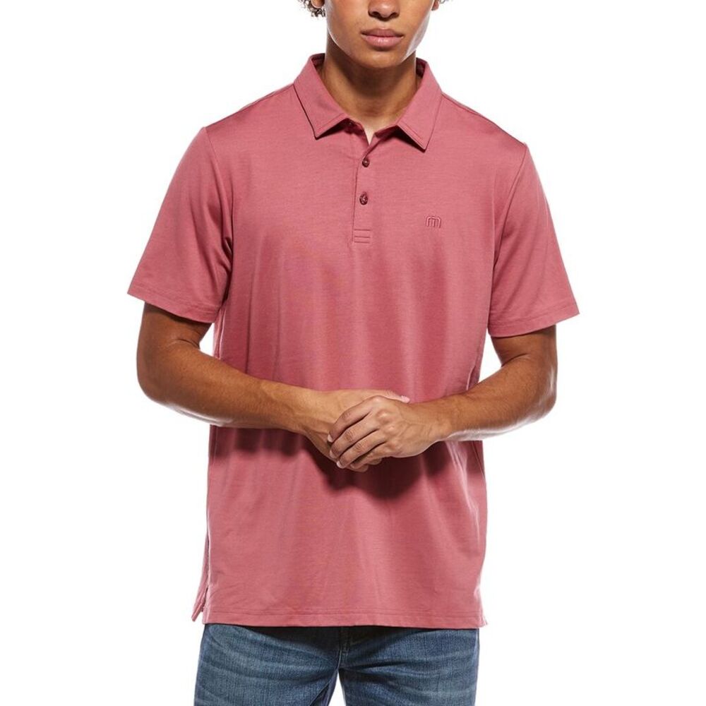 Travismathew Mens Featherweight Performance Polo Shirt, Pink